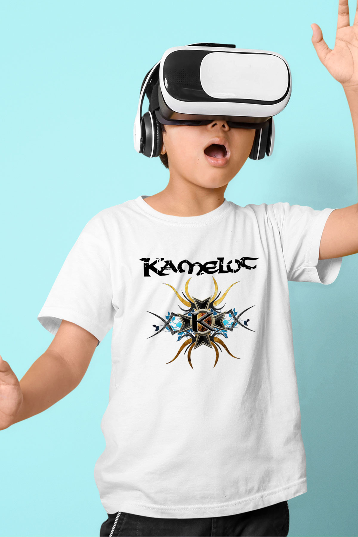Kamelot Beyaz Unisex Çocuk Tişört