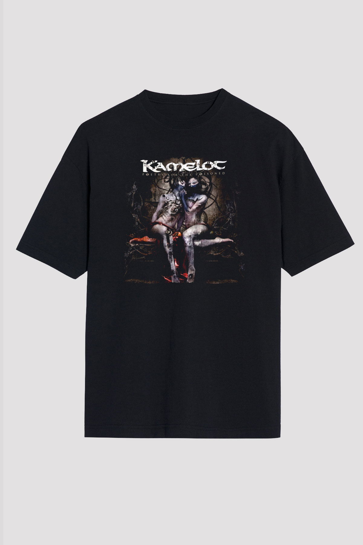 Kamelot Siyah Unisex Tişört T-Shirt - TişörtFabrikası