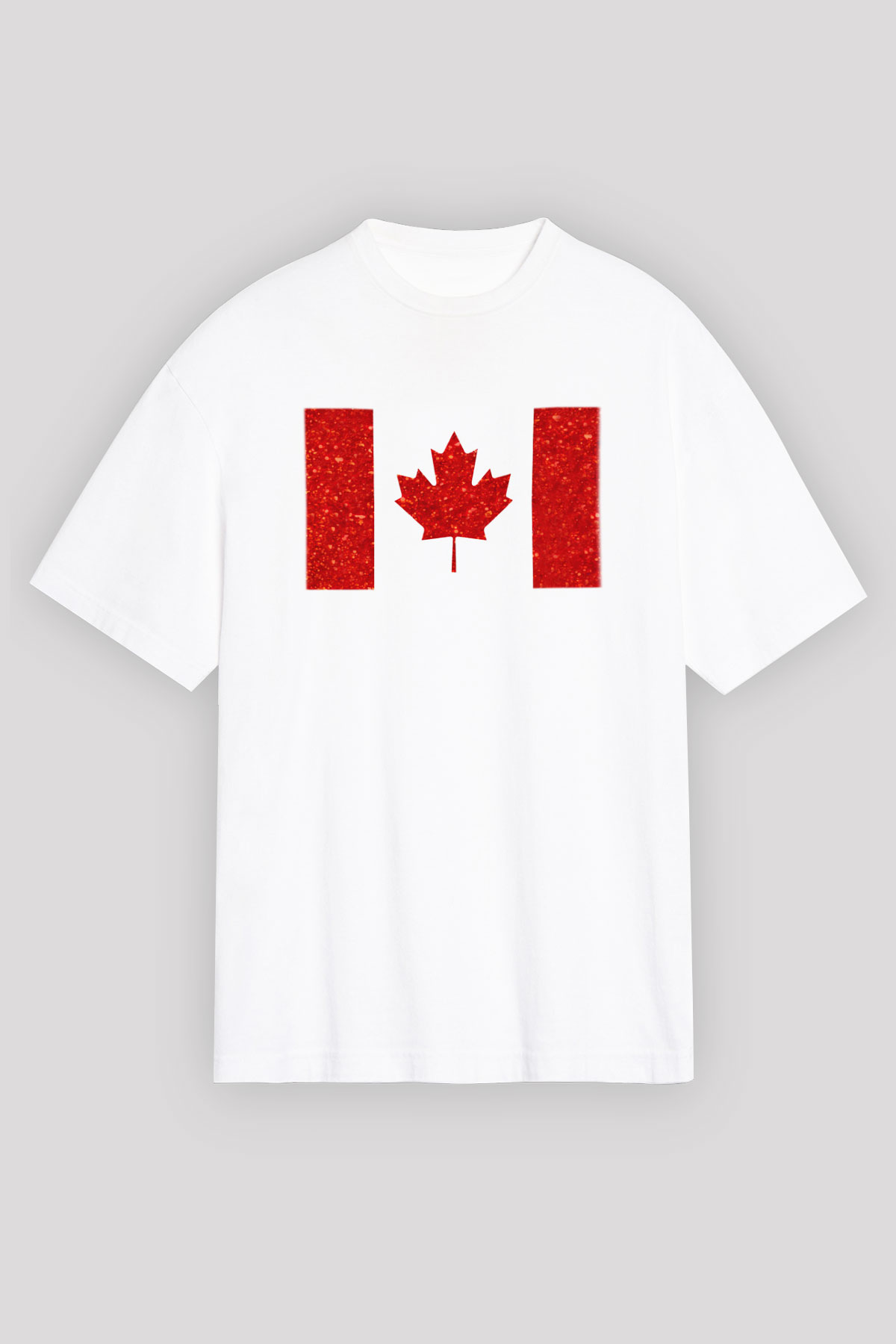 Kanada Beyaz Unisex Oversize Tişört T-Shirt