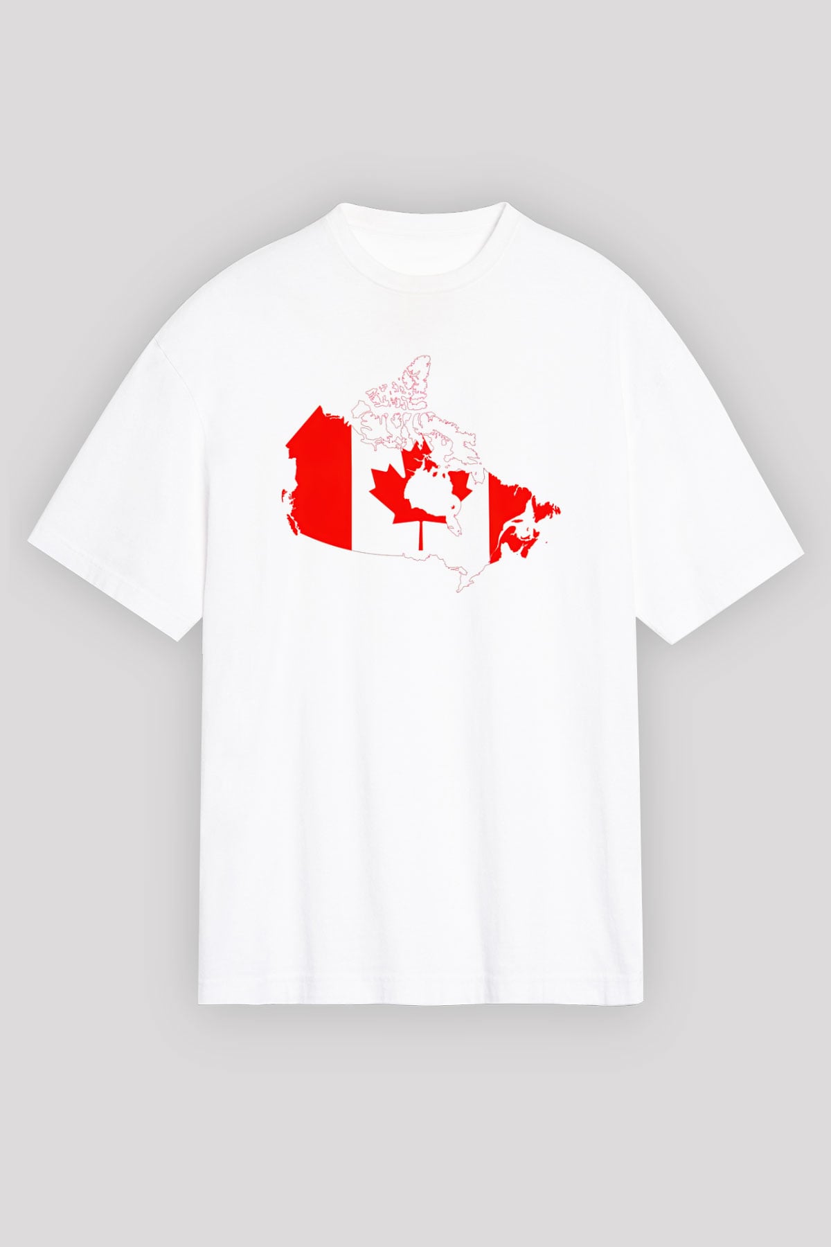 Kanada Beyaz Unisex Oversize Tişört T-Shirt