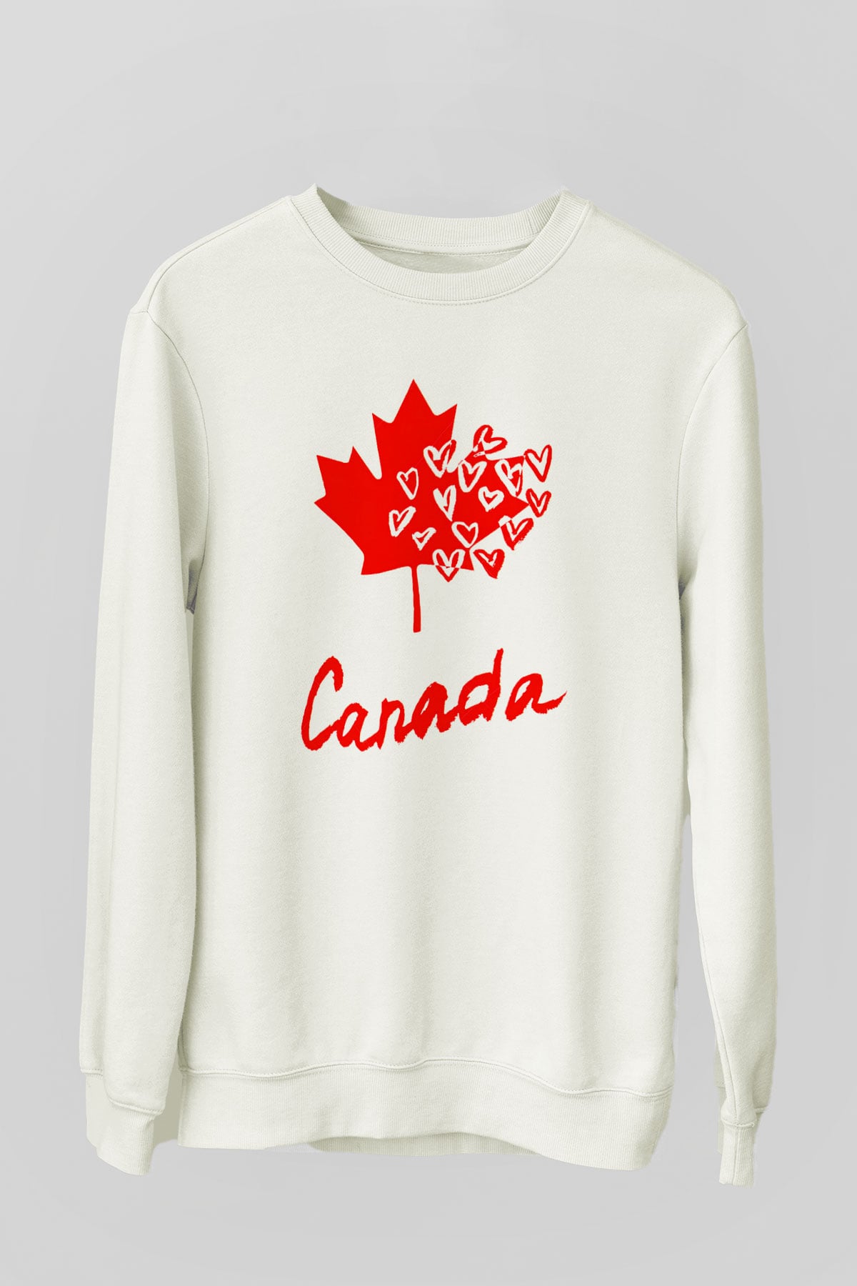 Kanada Beyaz Unisex Sweatshirt