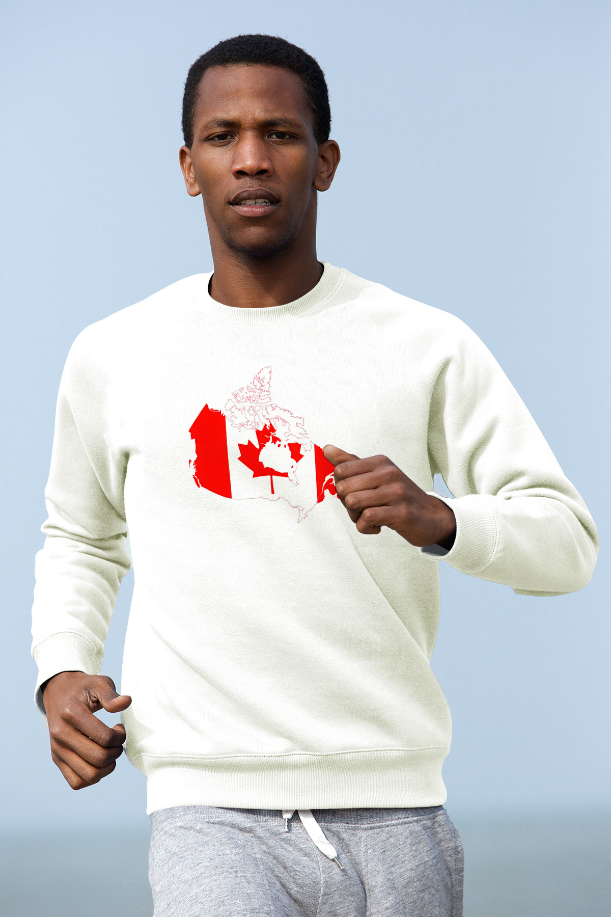 Kanada Beyaz Unisex Sweatshirt