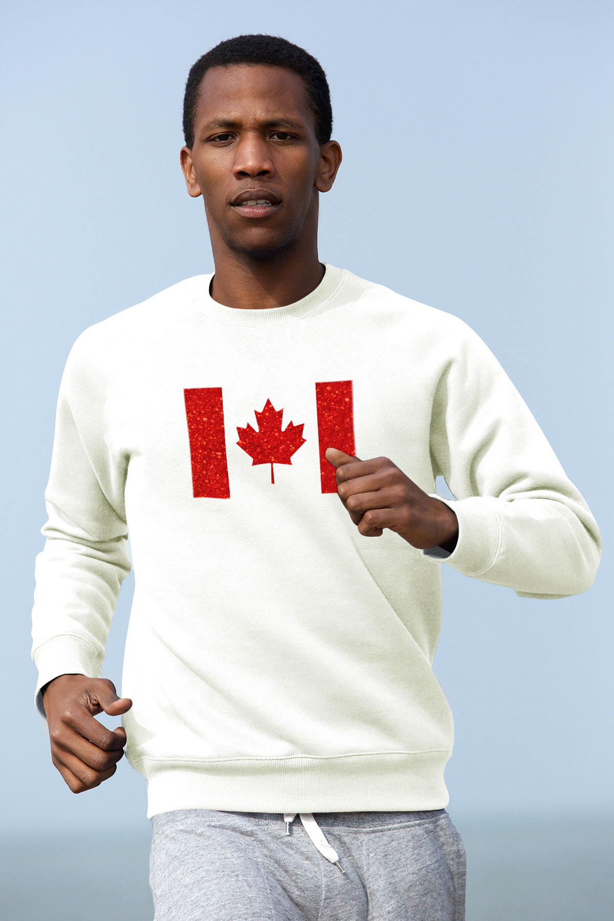 Kanada Beyaz Unisex Sweatshirt