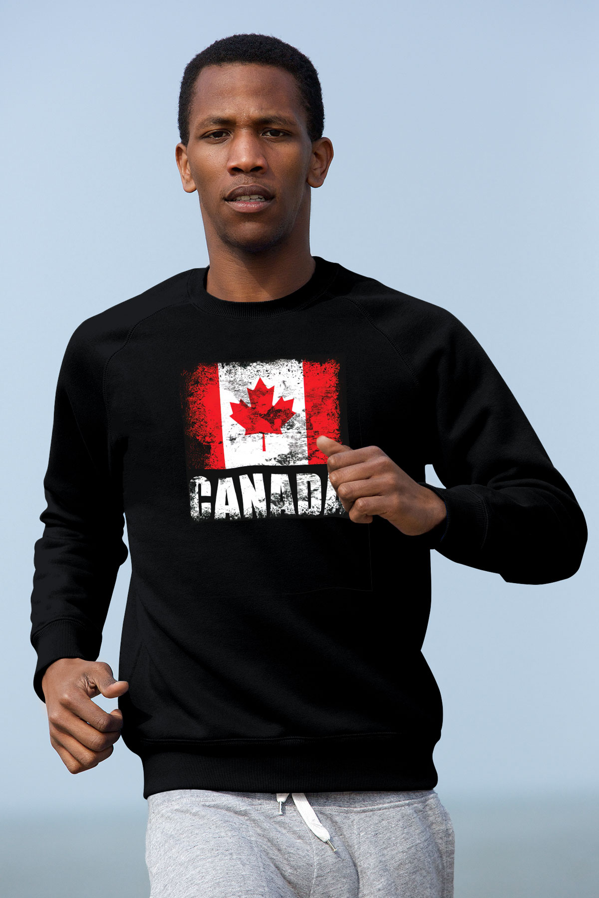 Kanada Siyah Unisex Sweatshirt