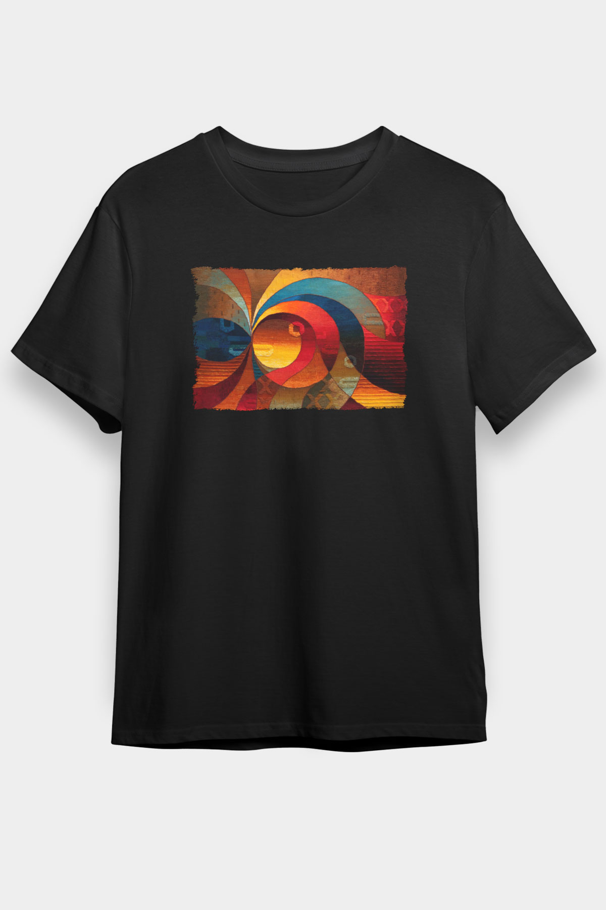 Kanaviçe Siyah Unisex Tişört T-Shirt - TişörtFabrikası