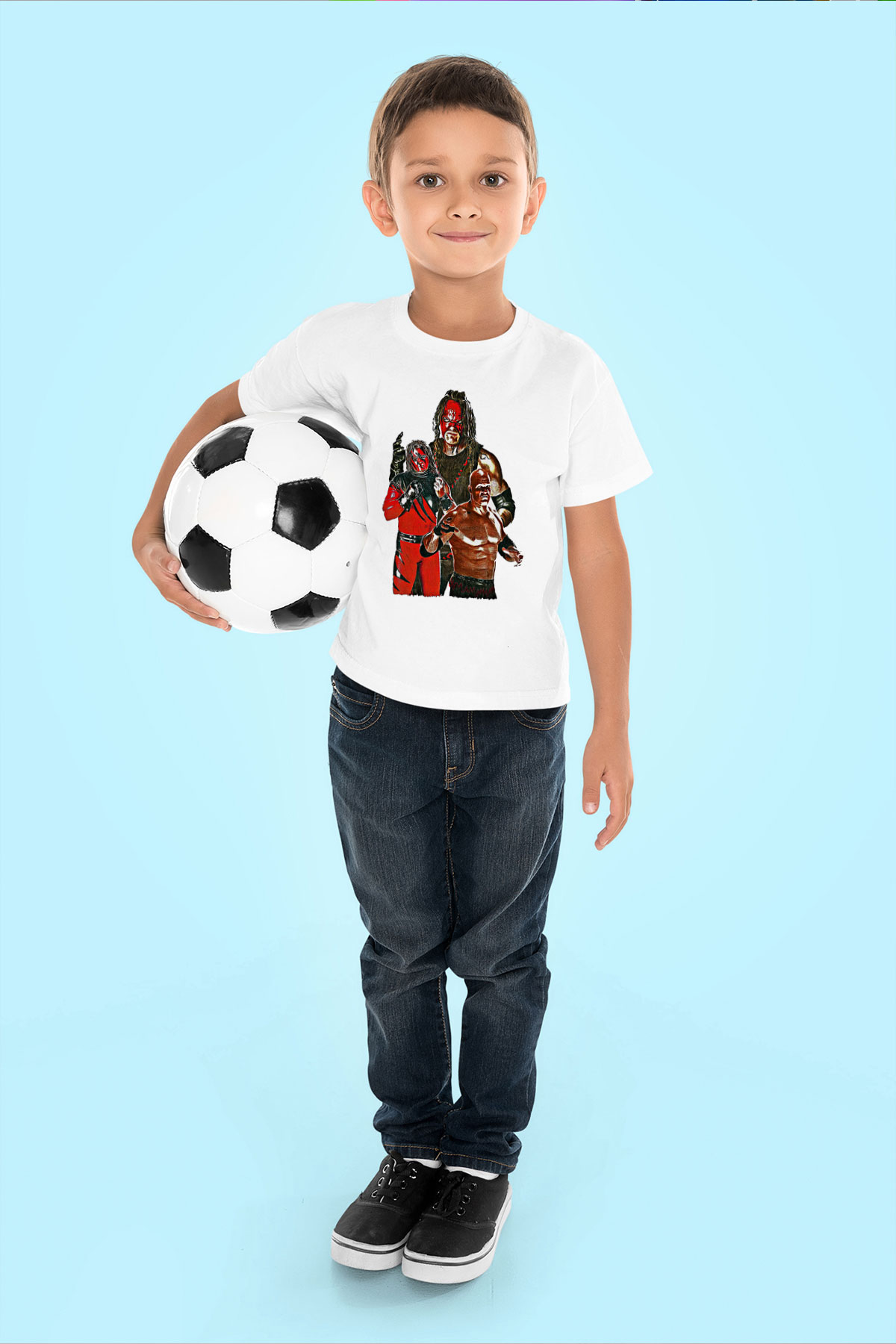 Kane Baskılı Beyaz Unisex Beyaz Çocuk Tişört - Tshirt