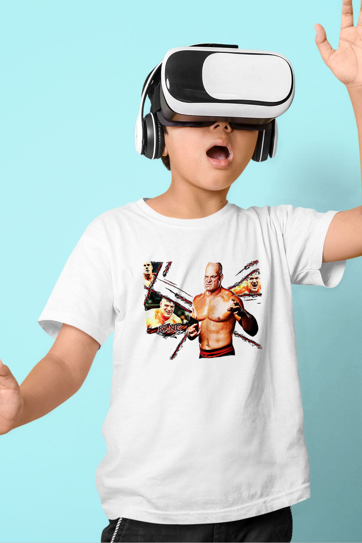 Kane Baskılı Beyaz Unisex Beyaz Çocuk Tişört - Tshirt