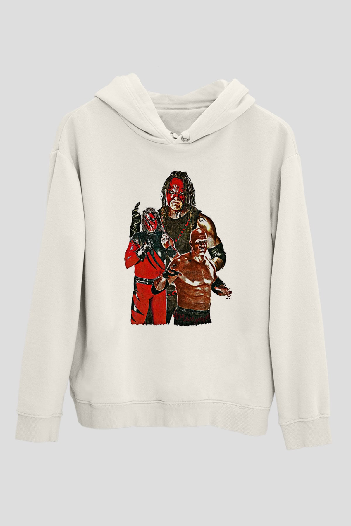 Kane Baskılı Beyaz Unisex Hoodie