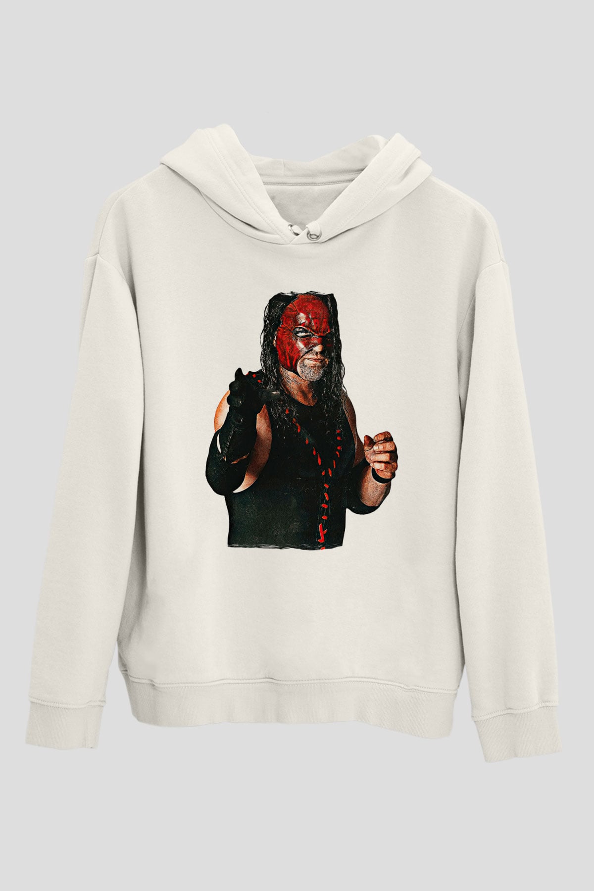 Kane Baskılı Beyaz Unisex Hoodie