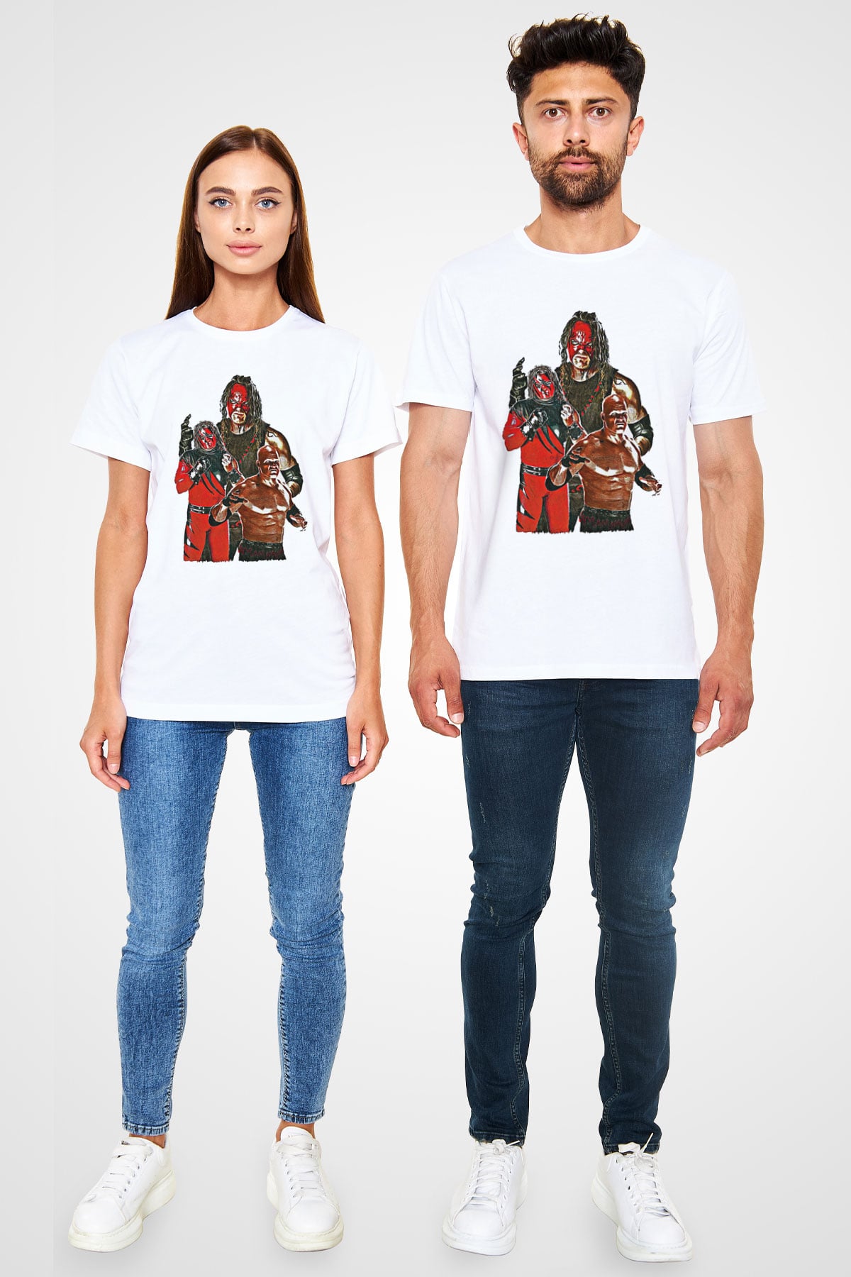 Kane Unisex Baskılı Beyaz Tişört - Tshirt