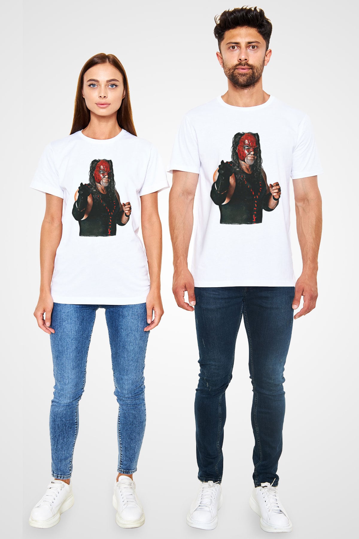 Kane Unisex Baskılı Beyaz Tişört - Tshirt
