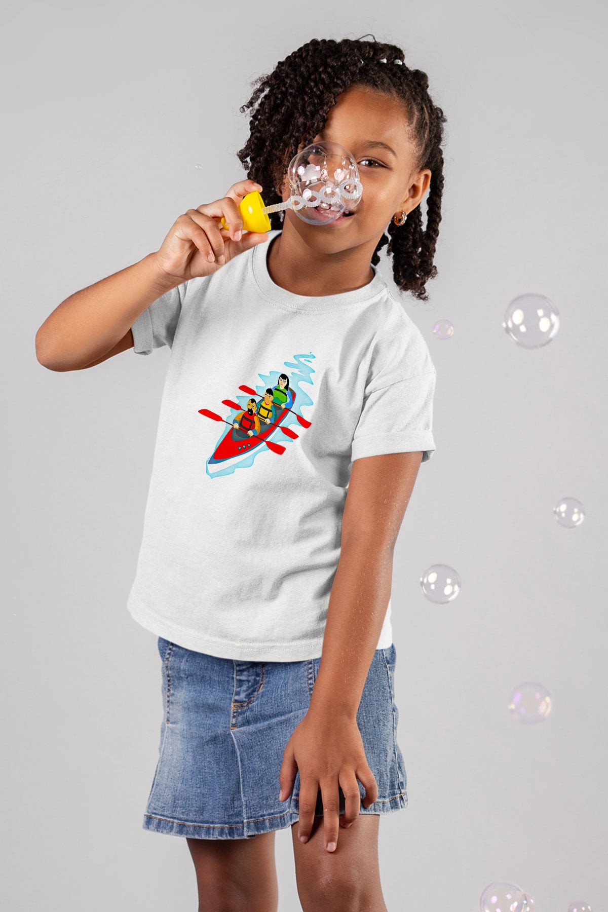Kano Baskılı Unisex Beyaz Çocuk Tişört - Tshirt