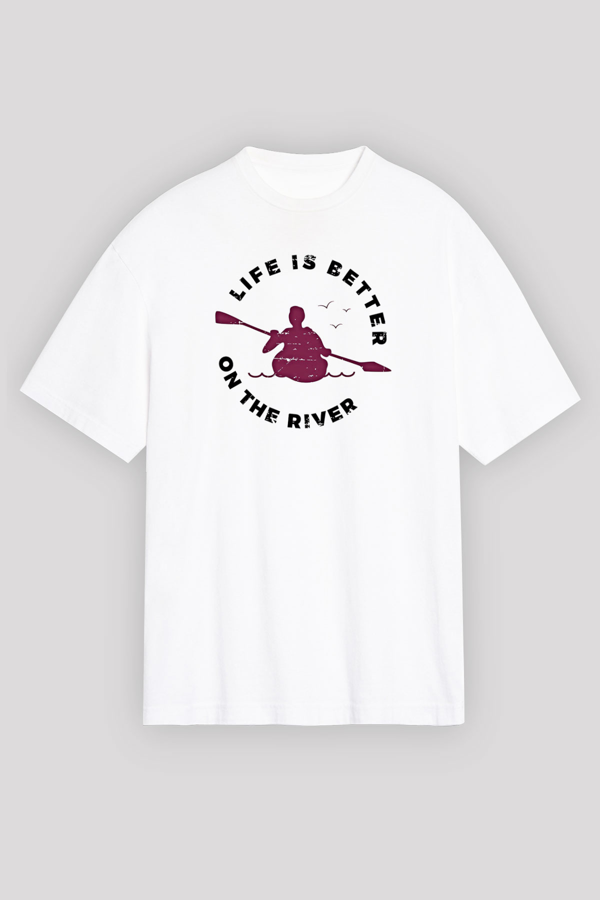 Kano Baskılı Unisex Beyaz Oversize Tişört - Tshirt