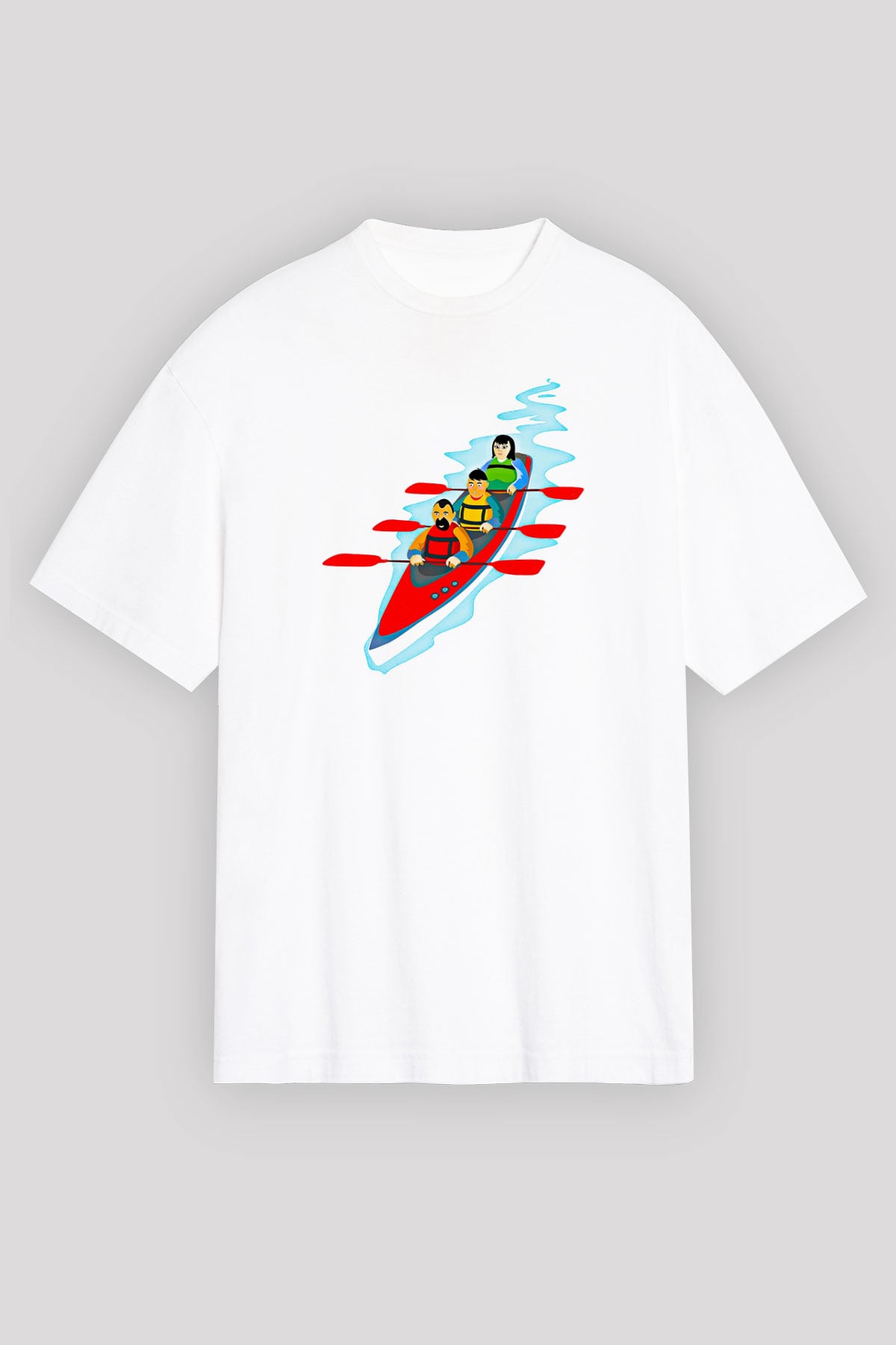 Kano Baskılı Unisex Beyaz Oversize Tişört - Tshirt