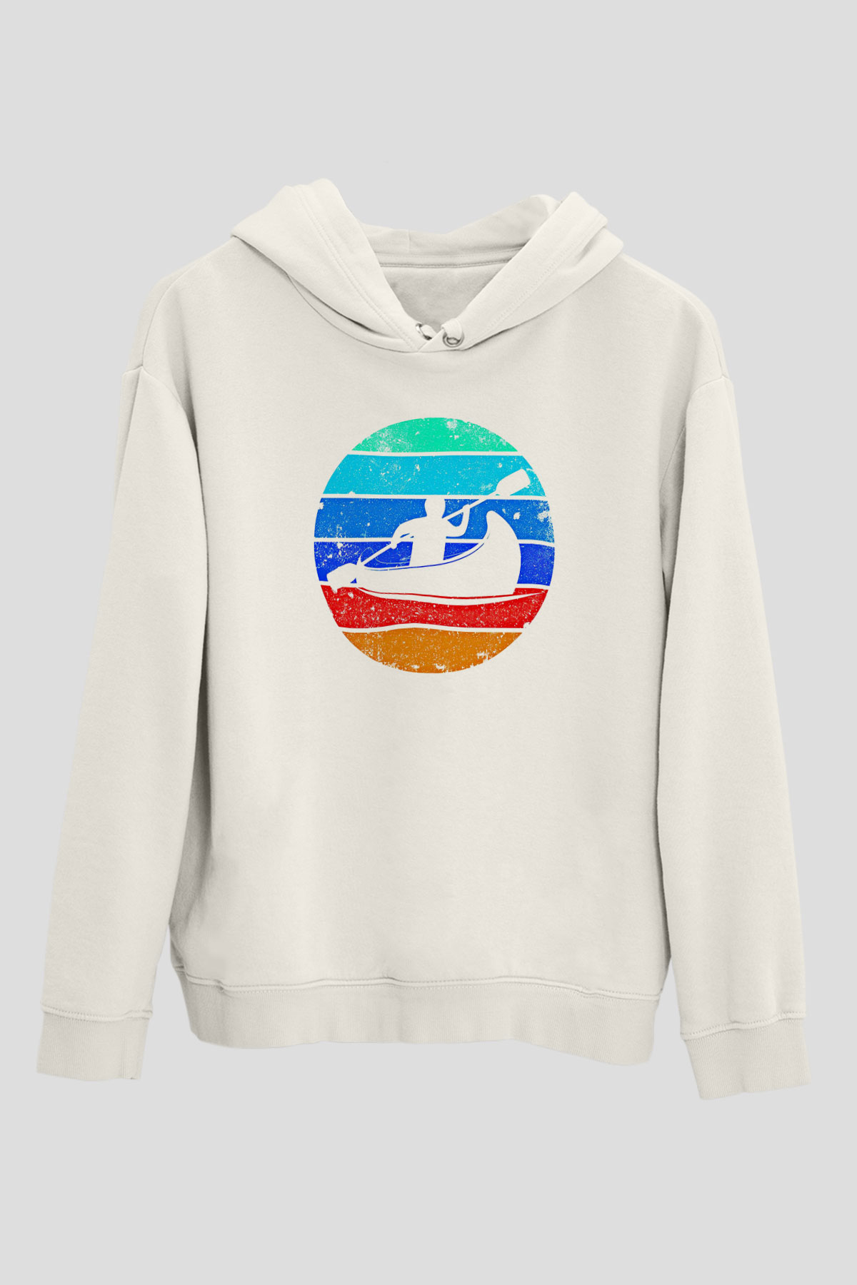 Kano Baskılı Unisex Ekru Hoodie