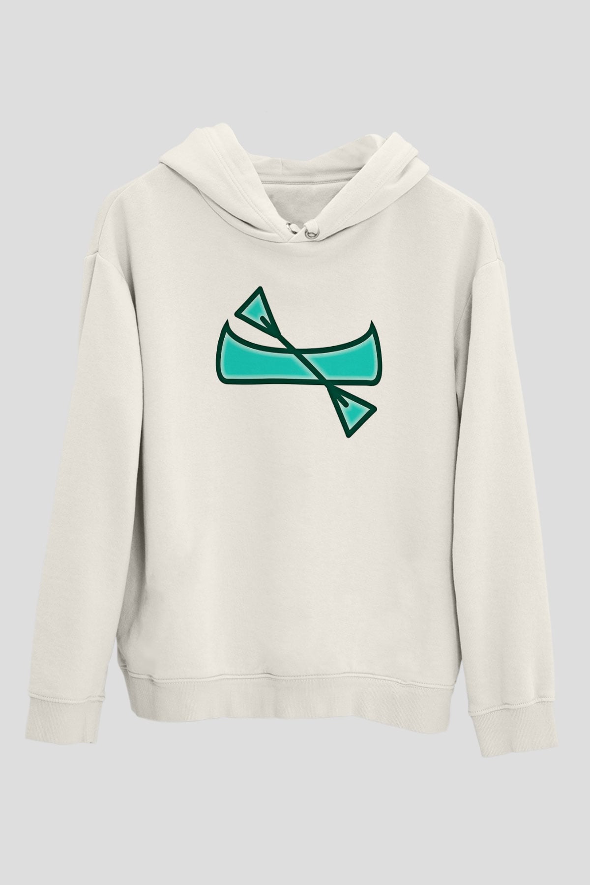 Kano Baskılı Unisex Ekru Hoodie