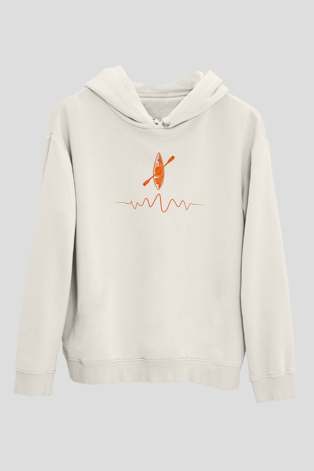 Kano Baskılı Unisex Ekru Hoodie