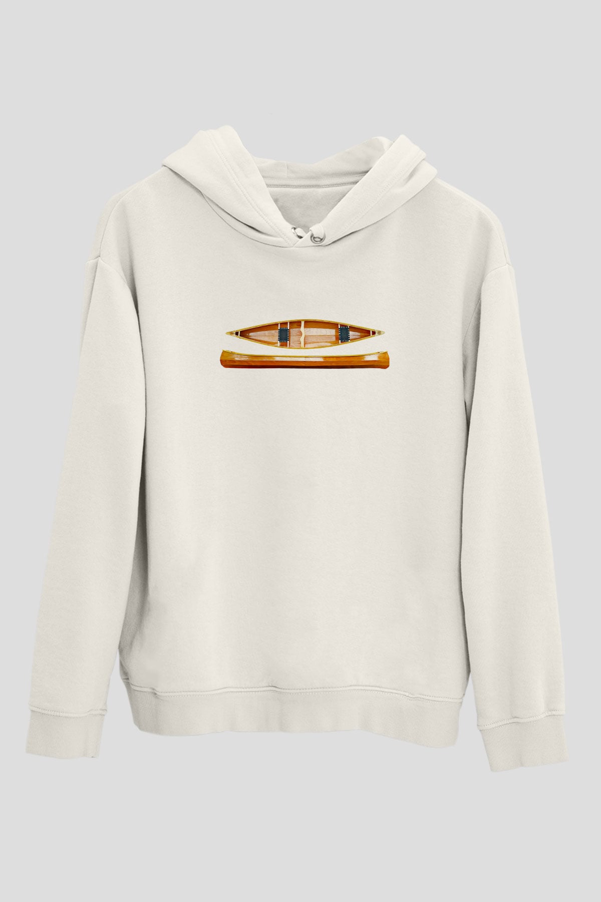 Kano Baskılı Unisex Ekru Hoodie