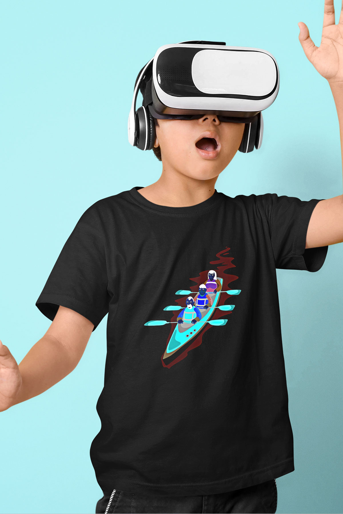 Kano Baskılı Unisex Siyah Çocuk Tİşörtü - Tshirt