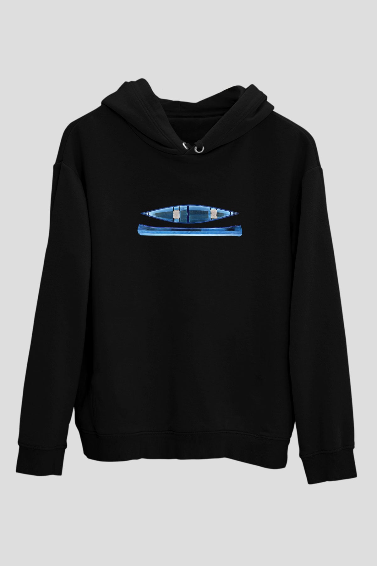 Kano Baskılı Unisex Siyah Hoodie