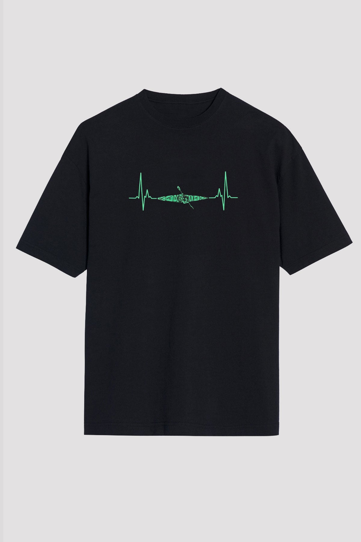 Kano Baskılı Unisex Siyah Oversize Tişört