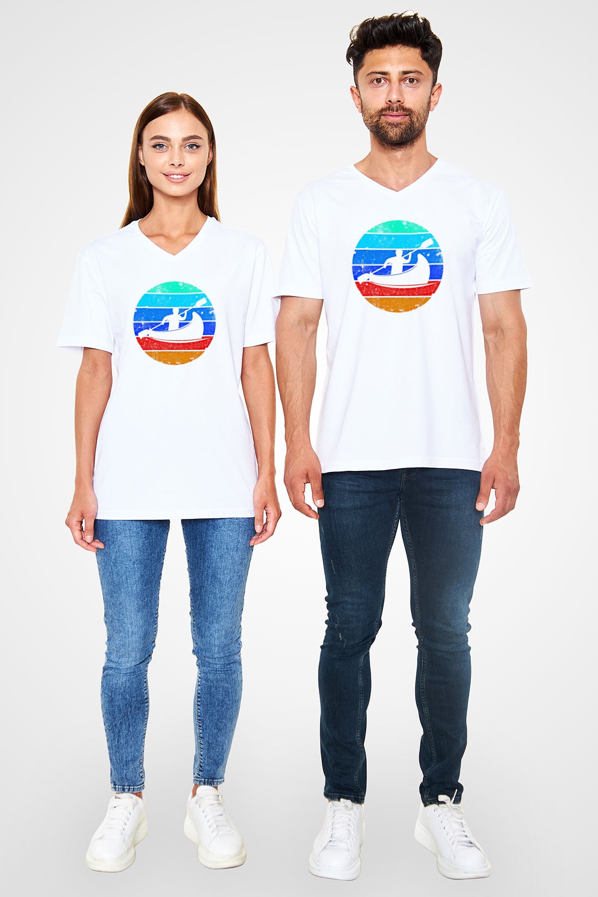Kano Baskılı Unisex V Yaka Tişört - Tshirt