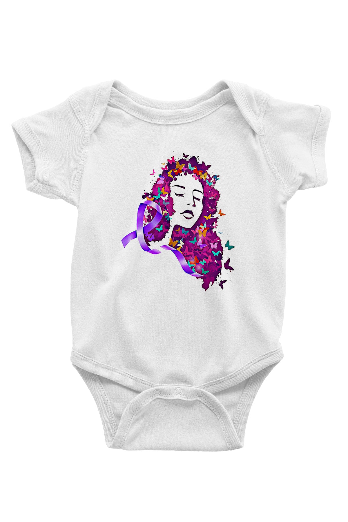 Kanser Günü Baskılı Beyaz Unisex Bebek Body - Zıbın