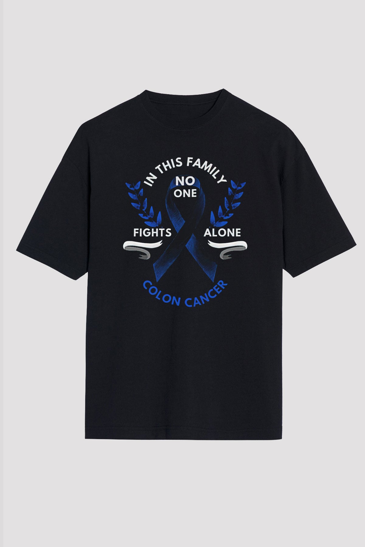 Kanser Günü Baskılı Unisex Siyah Oversize Tişört - Tshirt