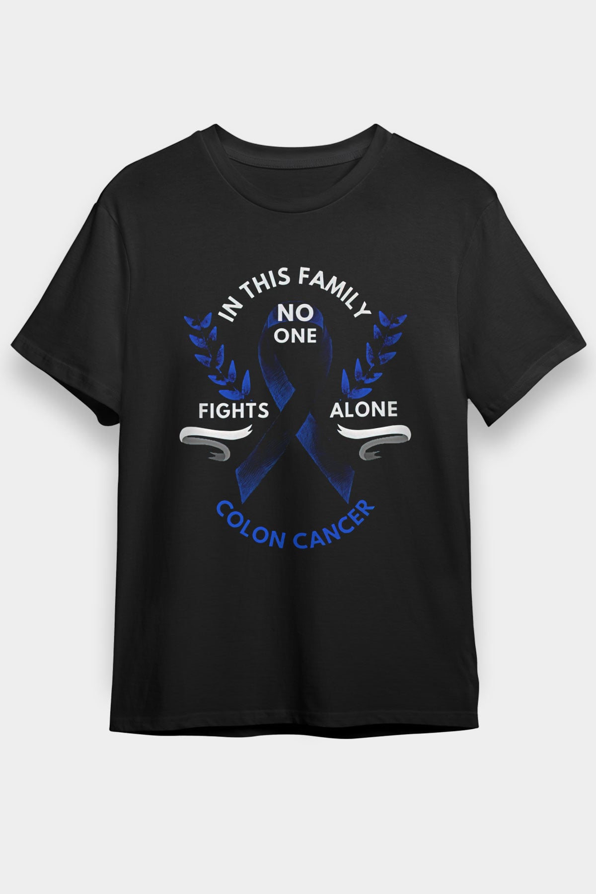Kanser Günü Baskılı Unisex Siyah Tişört - Tshirt