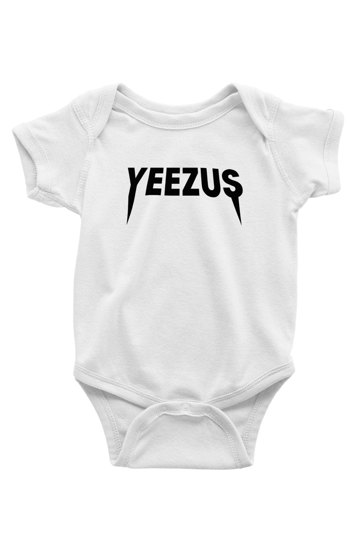 Kanye West Baskılı Beyaz Unisex Bebek Body - Zıbın