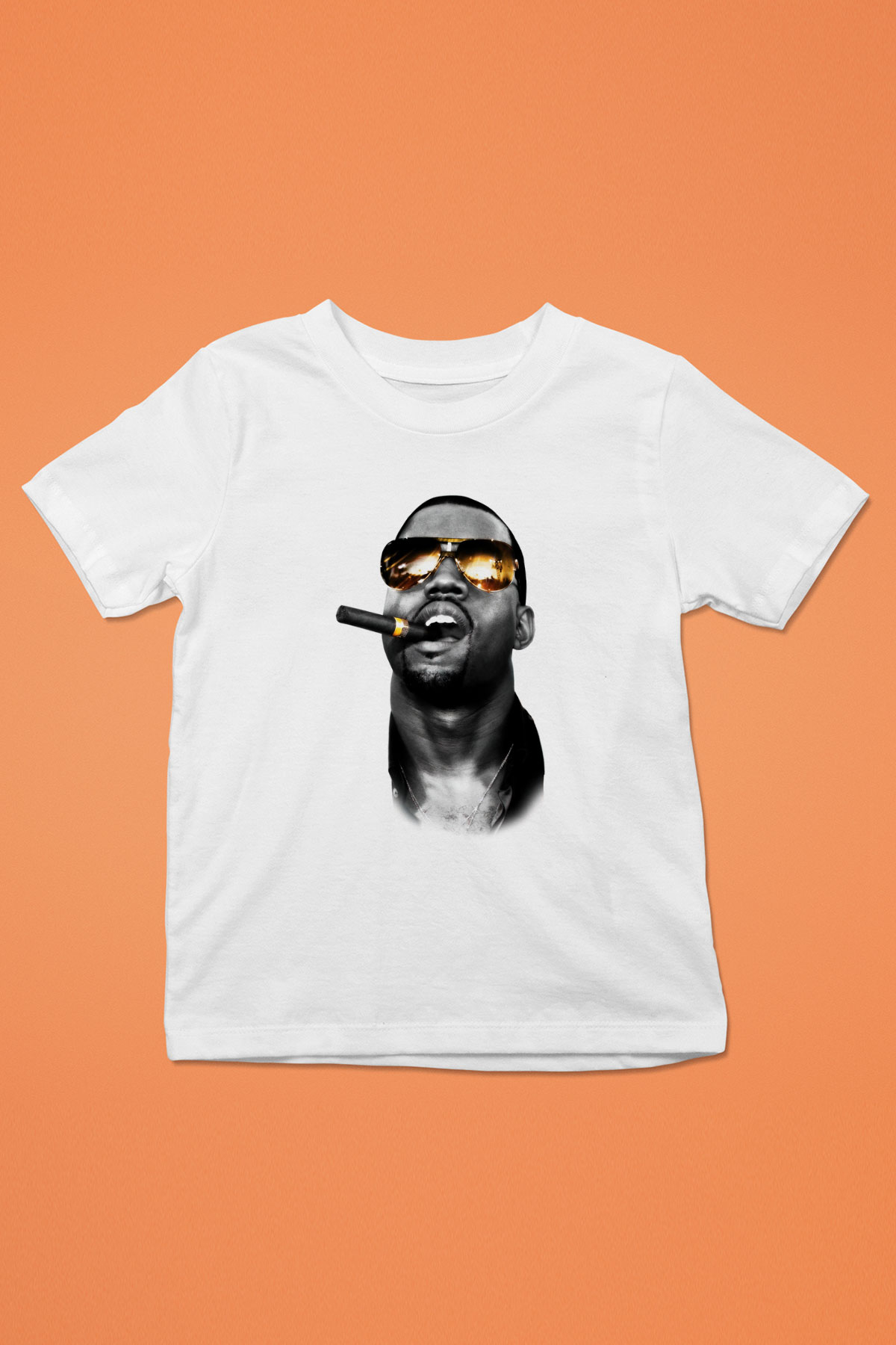 Kanye West Baskılı Beyaz Unisex Çocuk Tişört