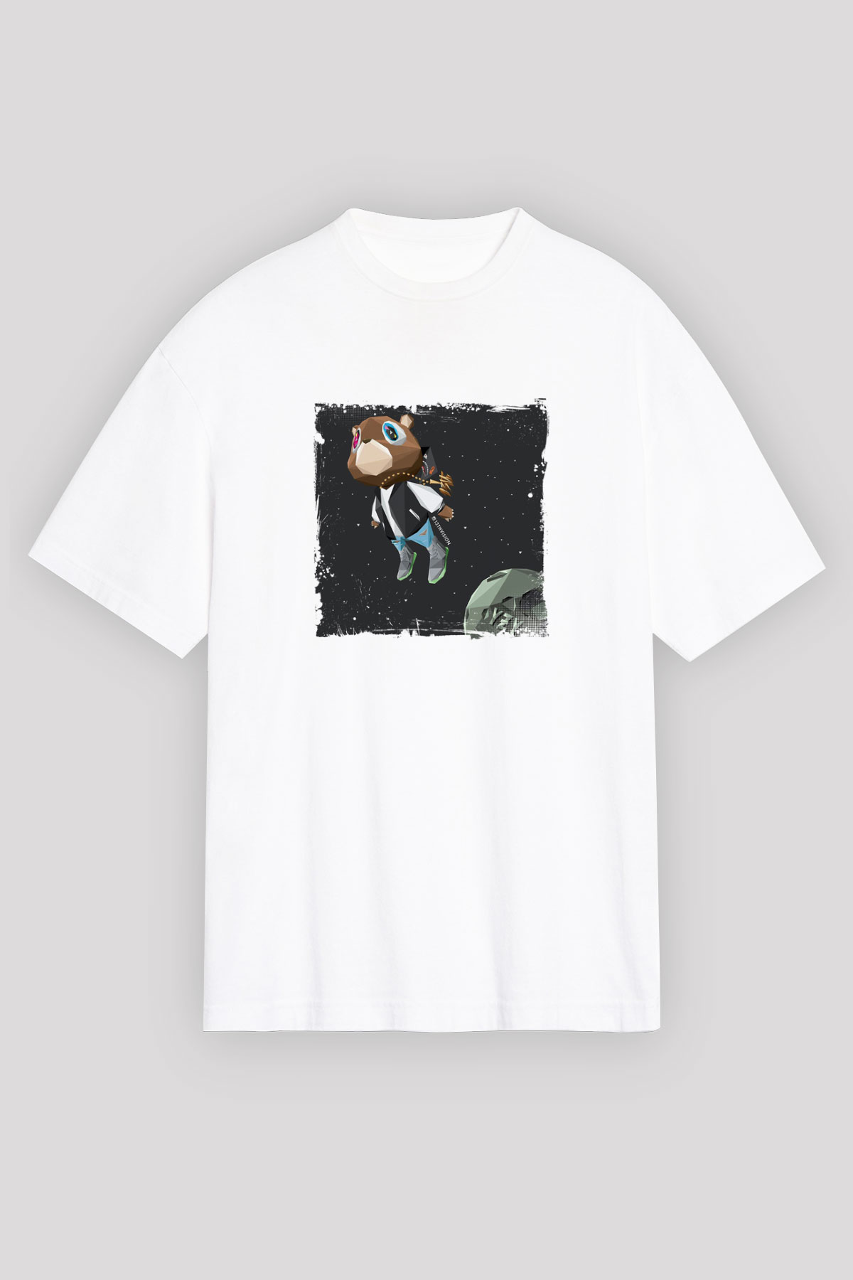 Kanye West Baskılı Unisex Beyaz Tişört