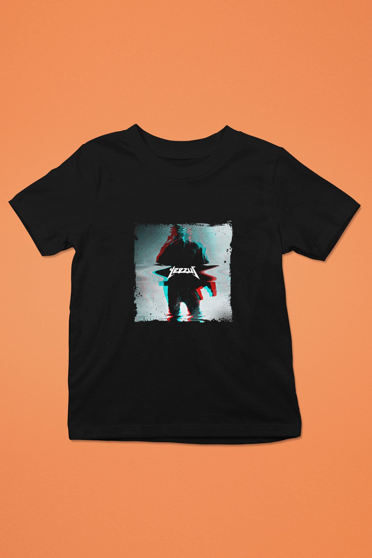 Kanye West Baskılı Unisex Siyah Çocuk Tişört