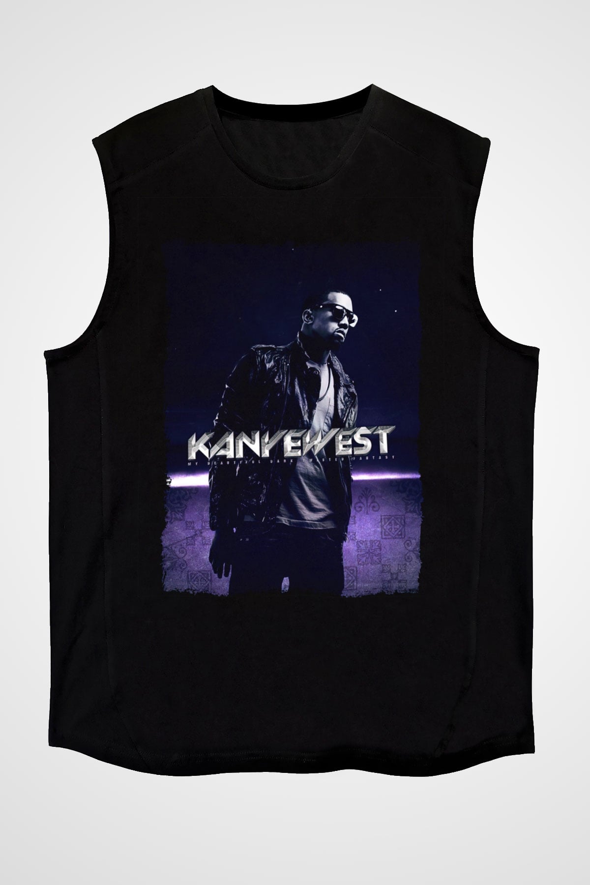 Kanye West Siyah Unisex Kolsuz Tişört