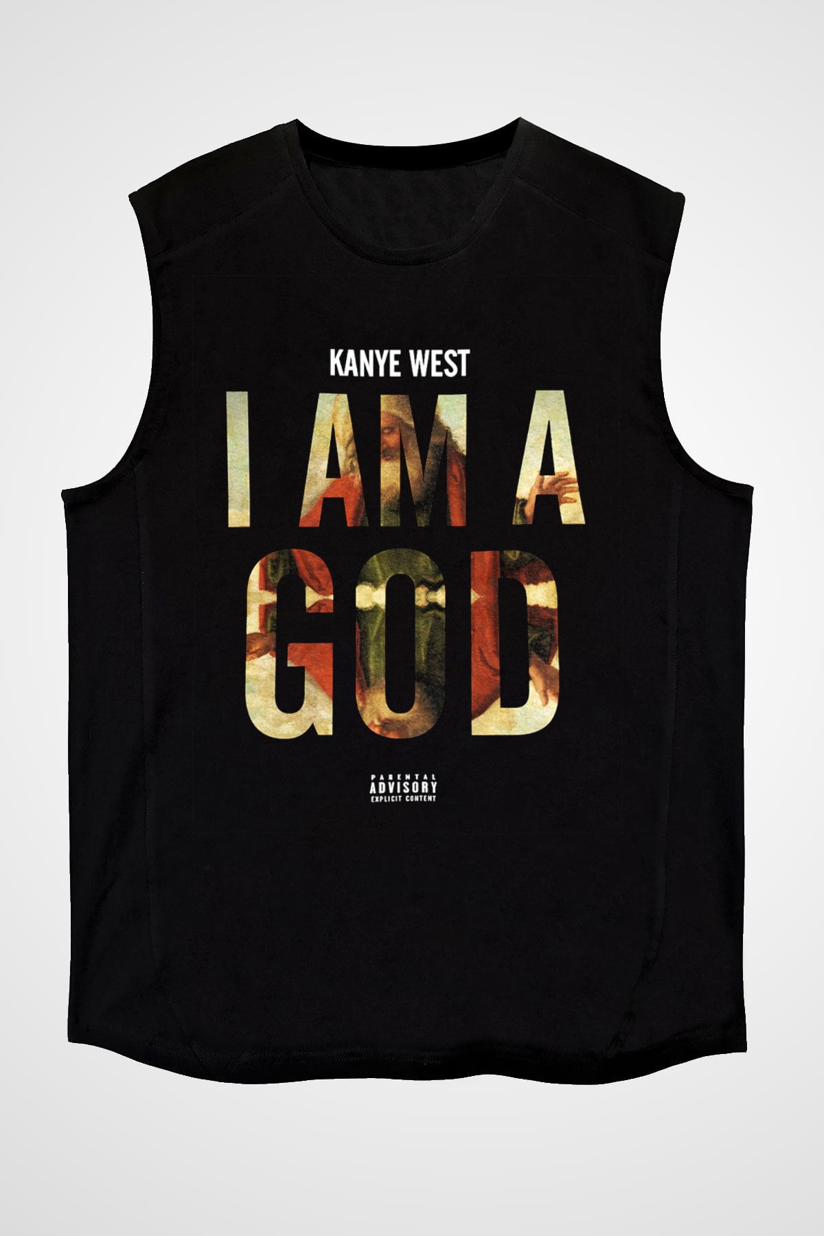 Kanye West Siyah Unisex Kolsuz Tişört