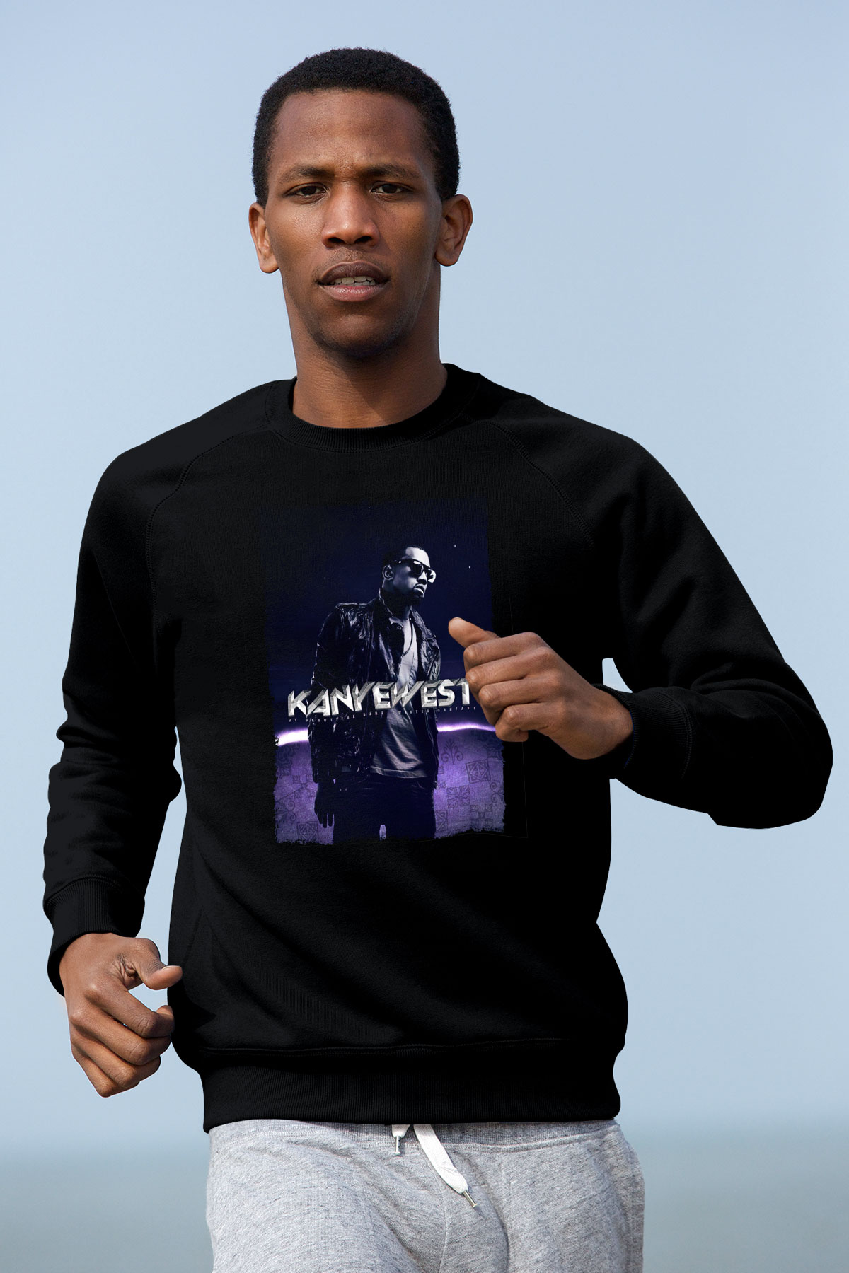 Kanye West Siyah Unisex Sweatshirt