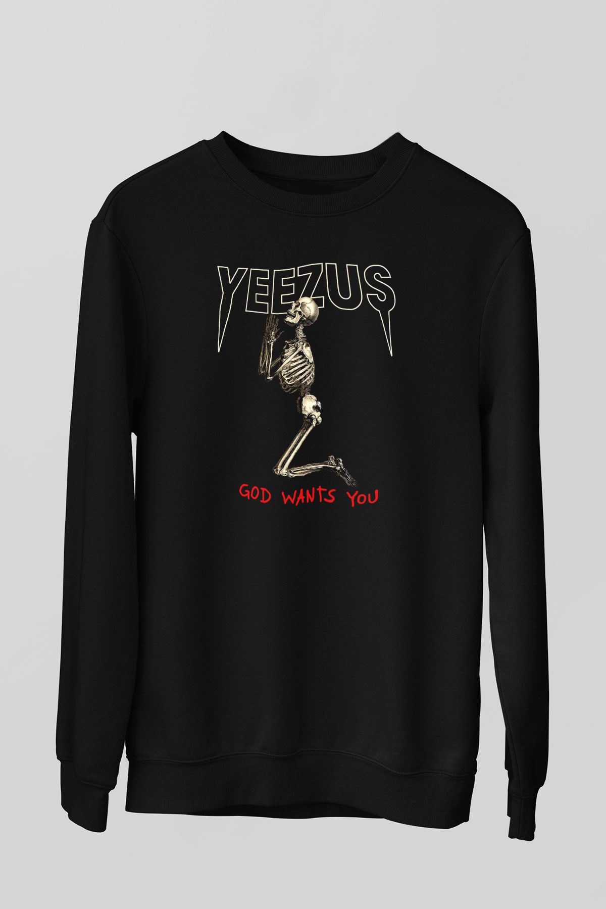 Kanye West Yeezus Siyah Unisex Sweatshirt