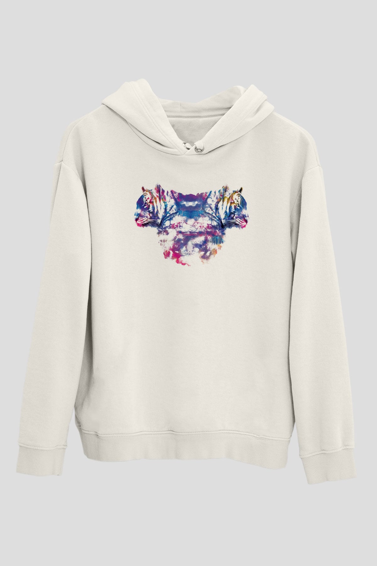 Kaplan Beyaz Unisex Hoodie