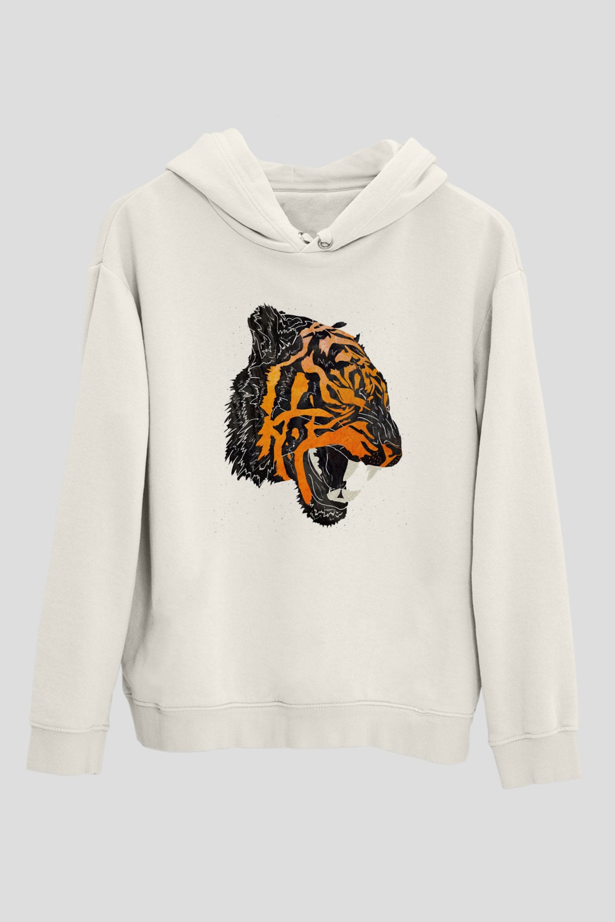 Kaplan Beyaz Unisex Hoodie