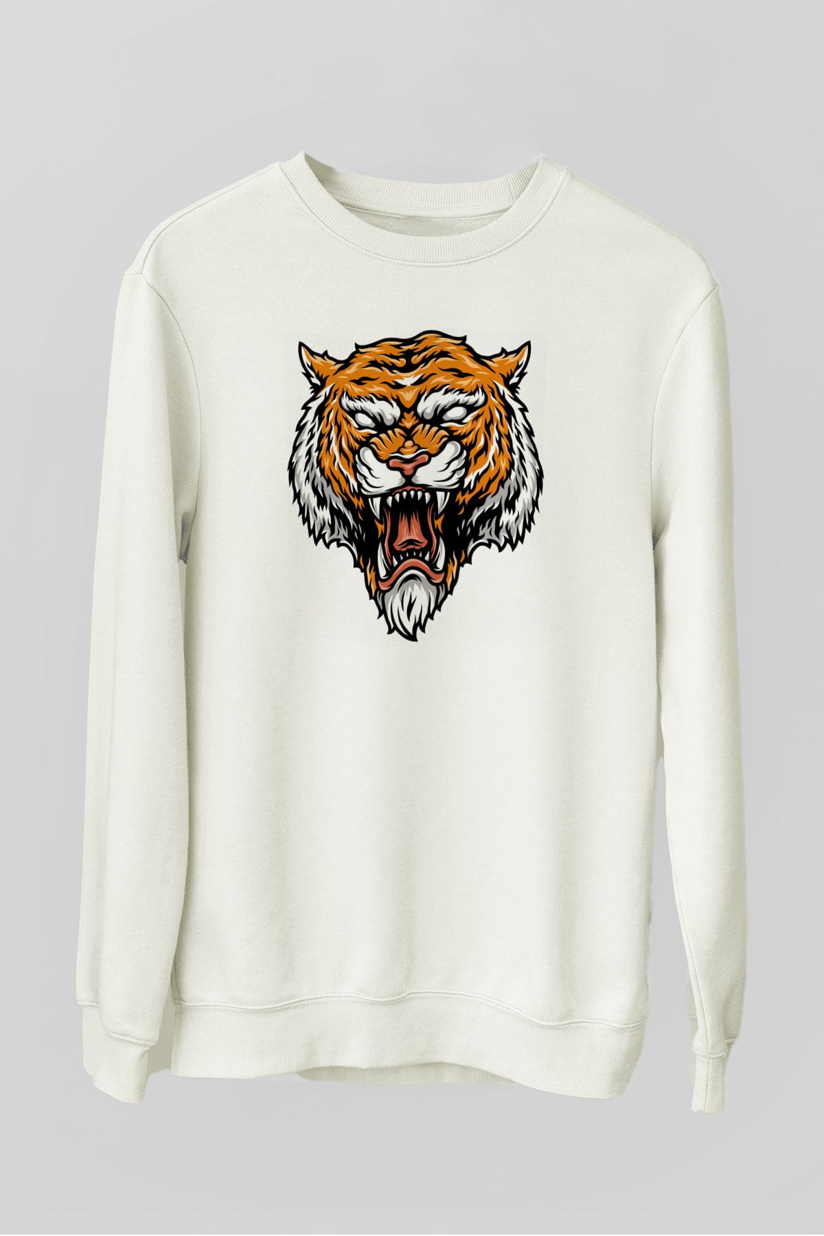 Kaplan Beyaz Unisex Sweatshirt