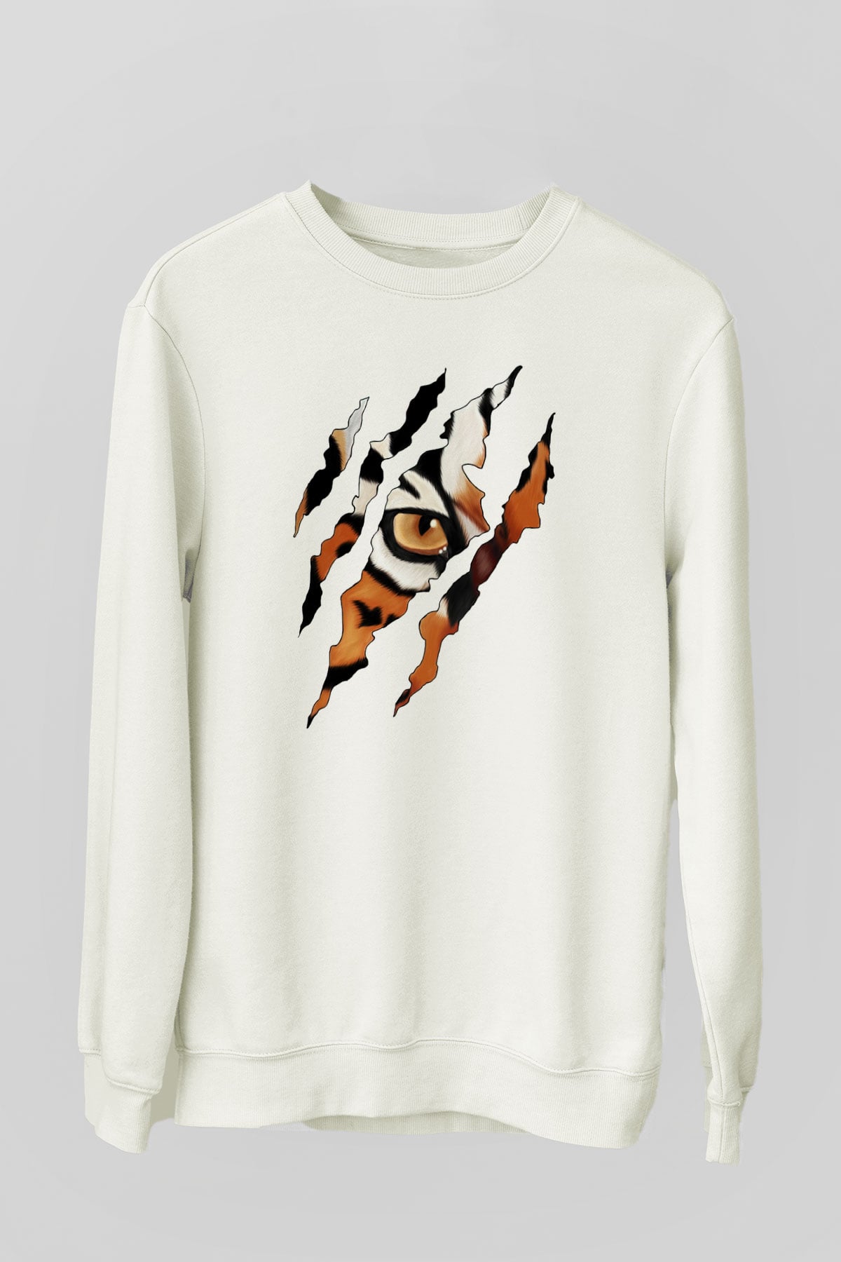 Kaplan Beyaz Unisex Sweatshirt