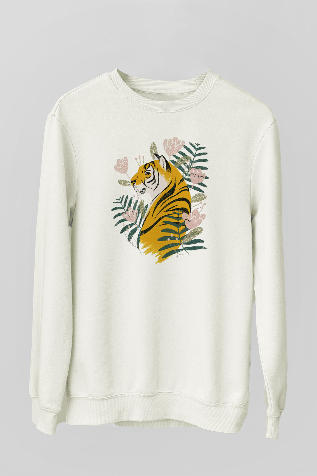 Kaplan Beyaz Unisex Sweatshirt