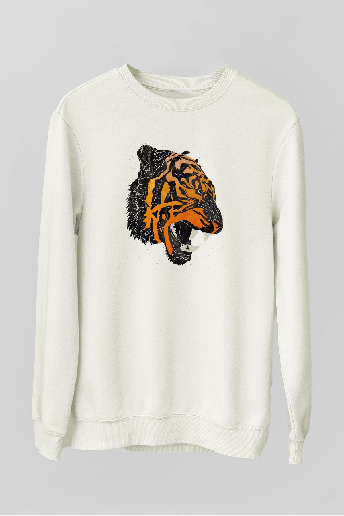 Kaplan Beyaz Unisex Sweatshirt