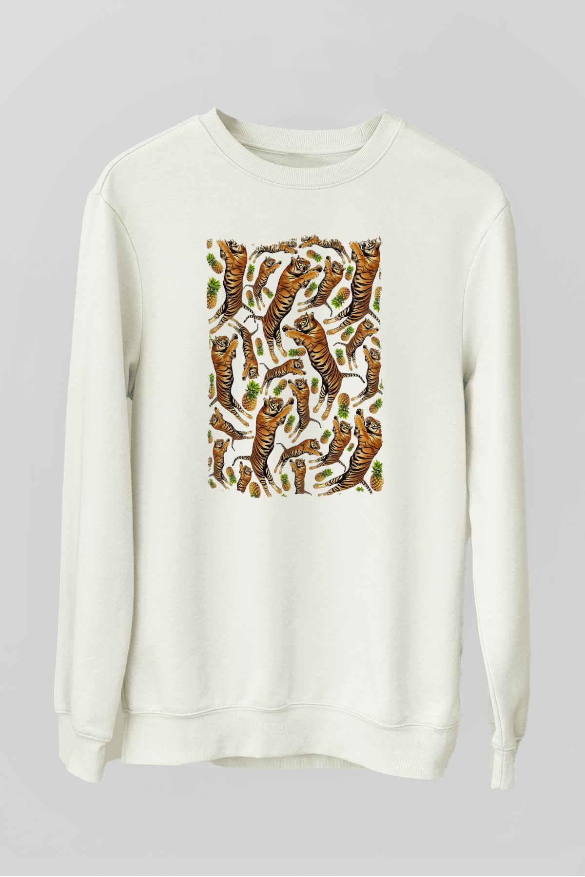 Kaplan Beyaz Unisex Sweatshirt