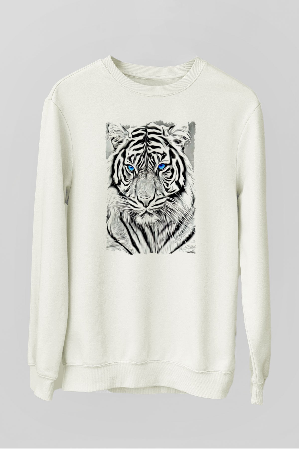 Kaplan Beyaz Unisex Sweatshirt