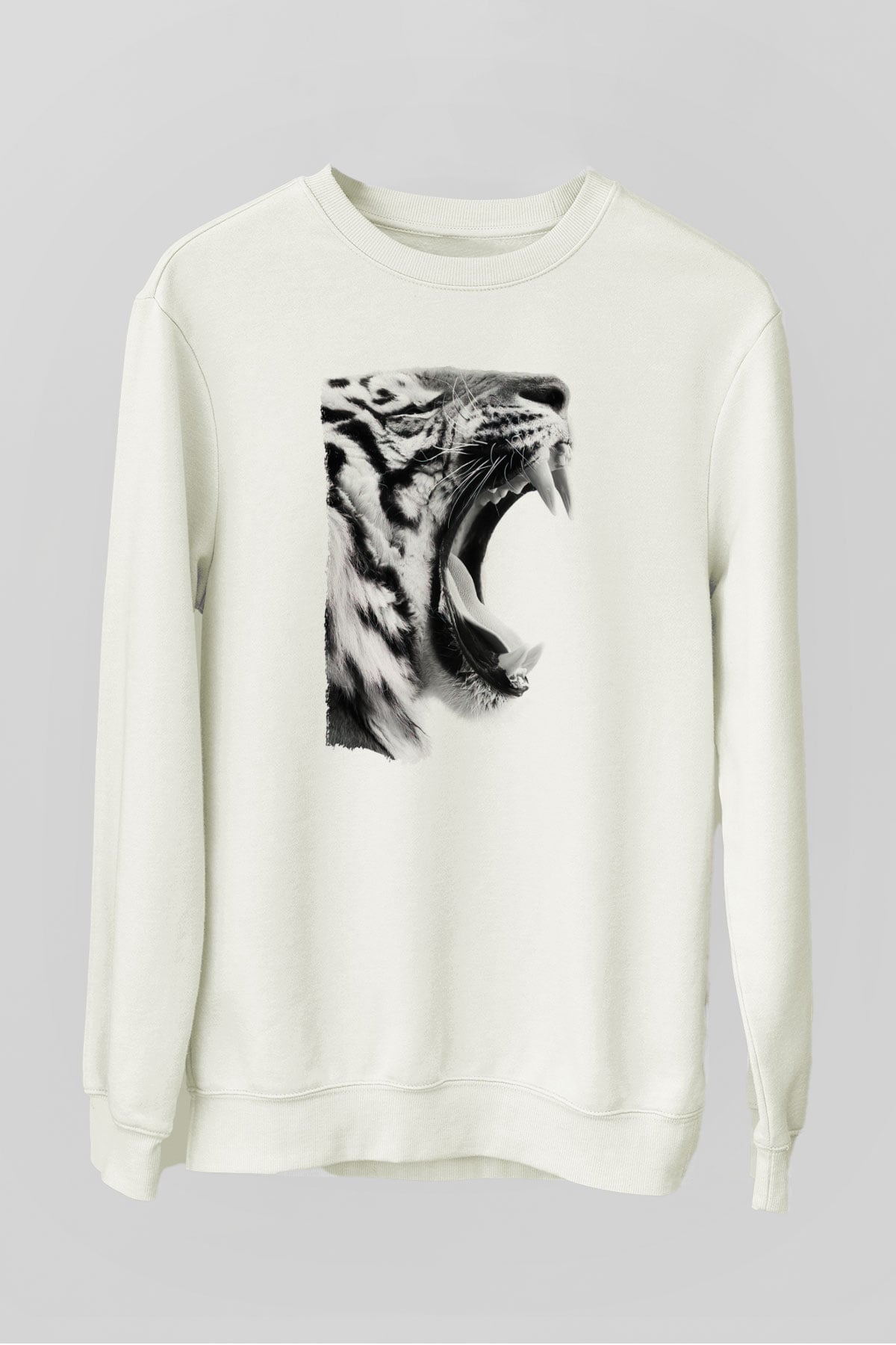 Kaplan Beyaz Unisex Sweatshirt