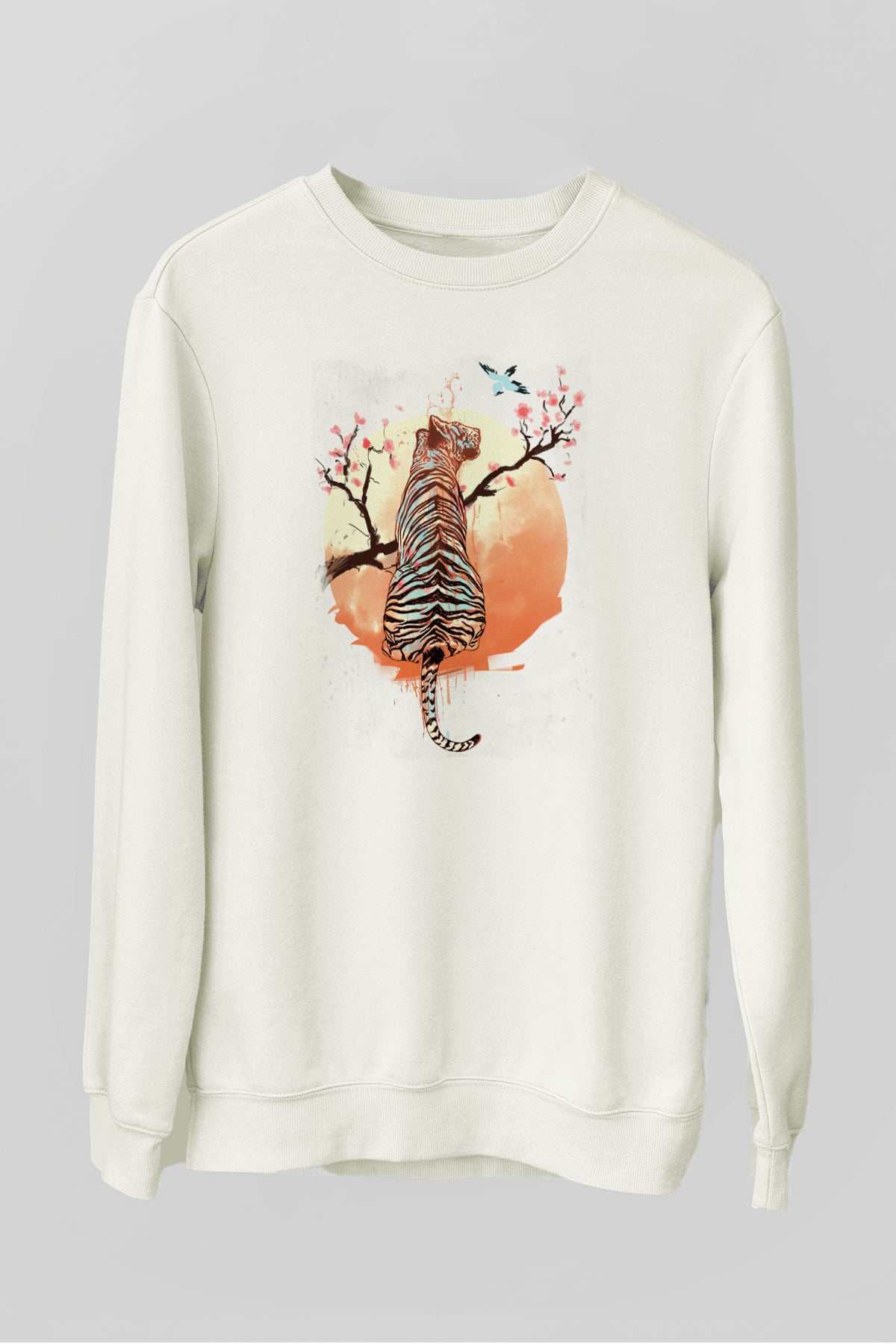 Kaplan Beyaz Unisex Sweatshirt