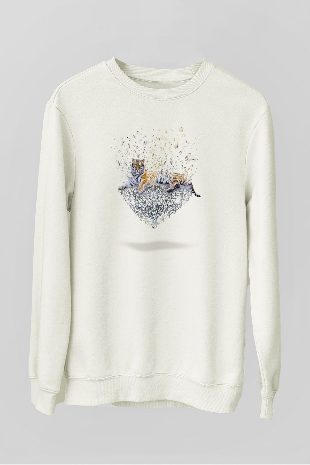 Kaplan Beyaz Unisex Sweatshirt