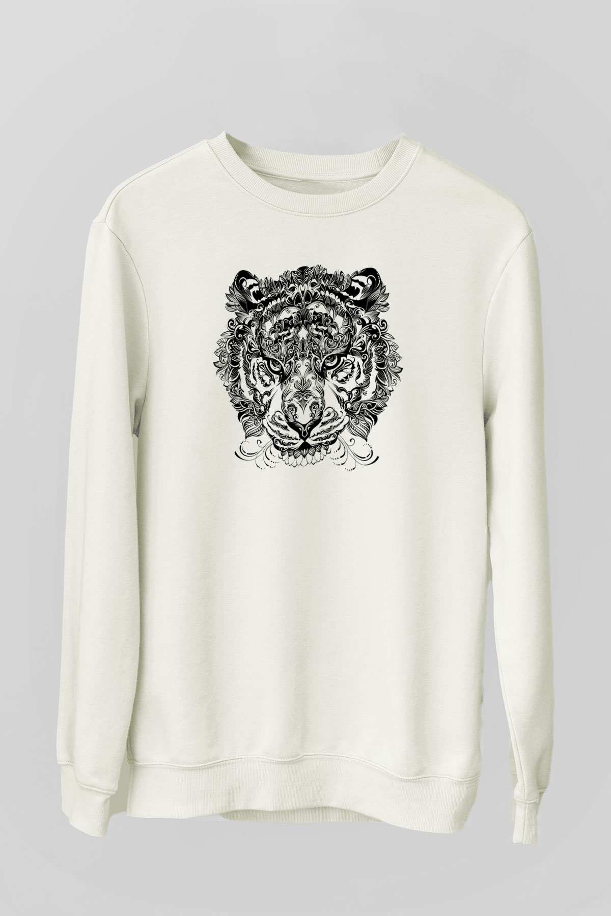 Kaplan Beyaz Unisex Sweatshirt