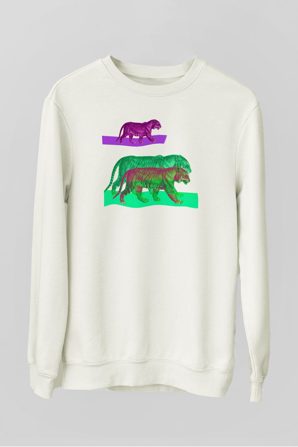 Kaplan Beyaz Unisex Sweatshirt